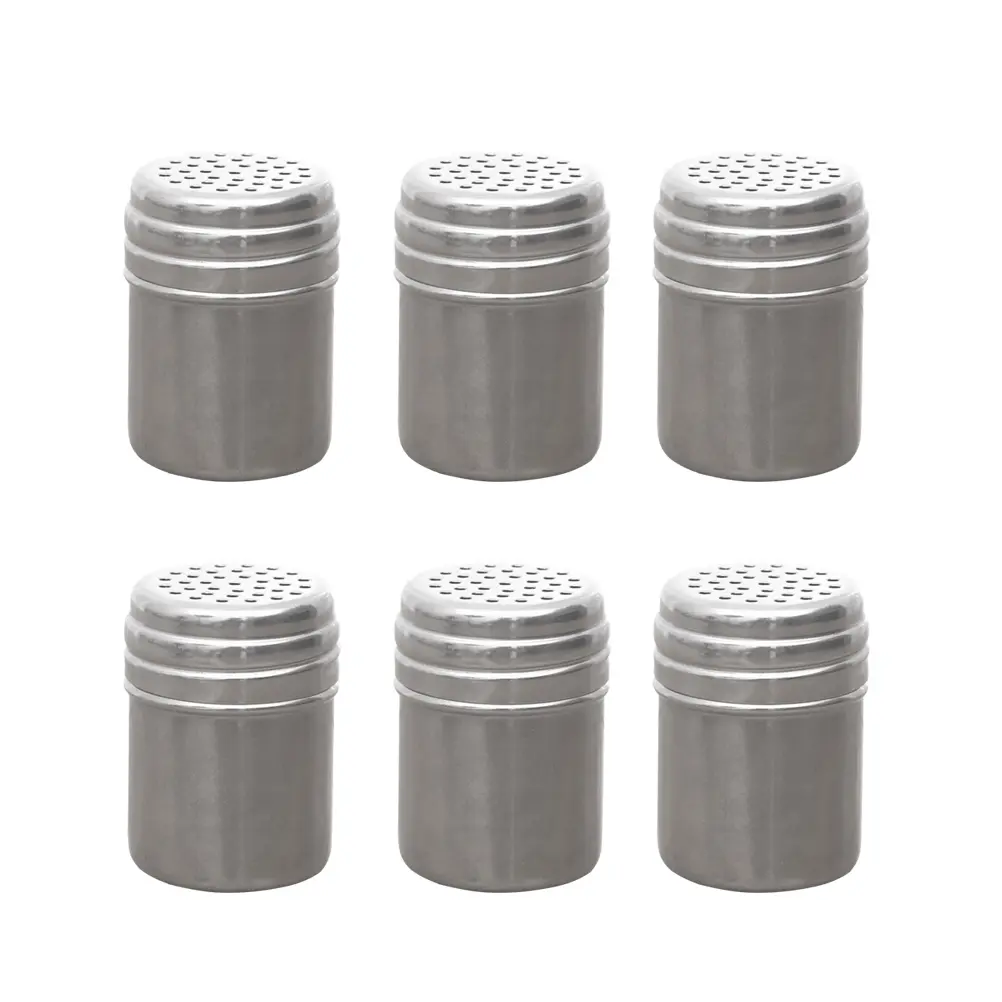 12pcs Metal Seasoning Shaker Pepper Sugar Powder Container Dust-Proof Kitchen Cooking Tool For Baking Bbq Home Use Spice