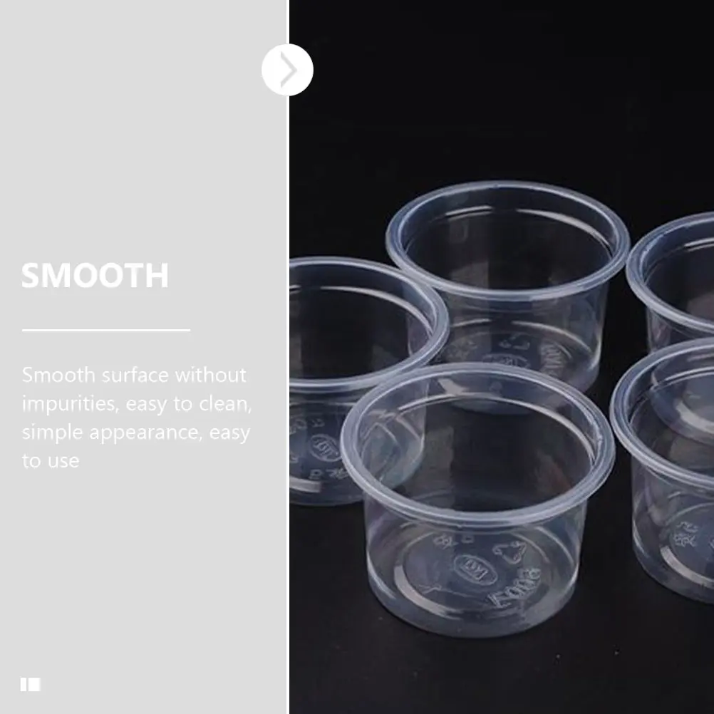 50pcs Plastic Bowl Dessert Cups Pudding Containers Mousse Ice Cream Cups Disposable Party Supplies Kitchen Barware for Desserts