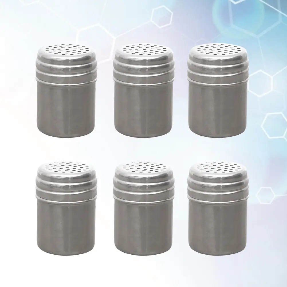 12pcs Metal Seasoning Shaker Pepper Sugar Powder Container Dust-Proof Kitchen Cooking Tool For Baking Bbq Home Use Spice