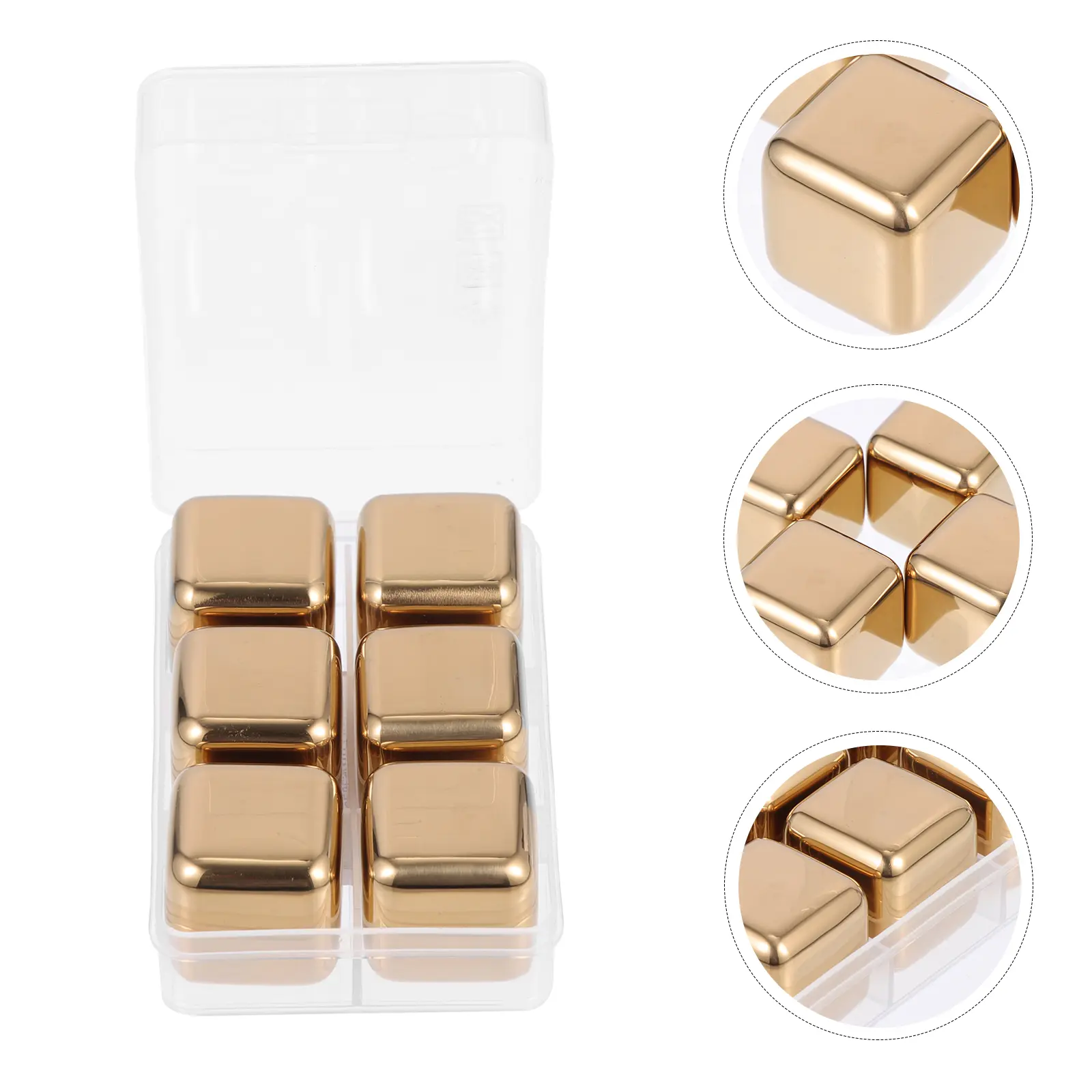 Reusable Stainless Steel Ice Cubes Food Grade Beverage Cooling Set Plastic Ice Pellets Bar Supplies Home Party Gifts
