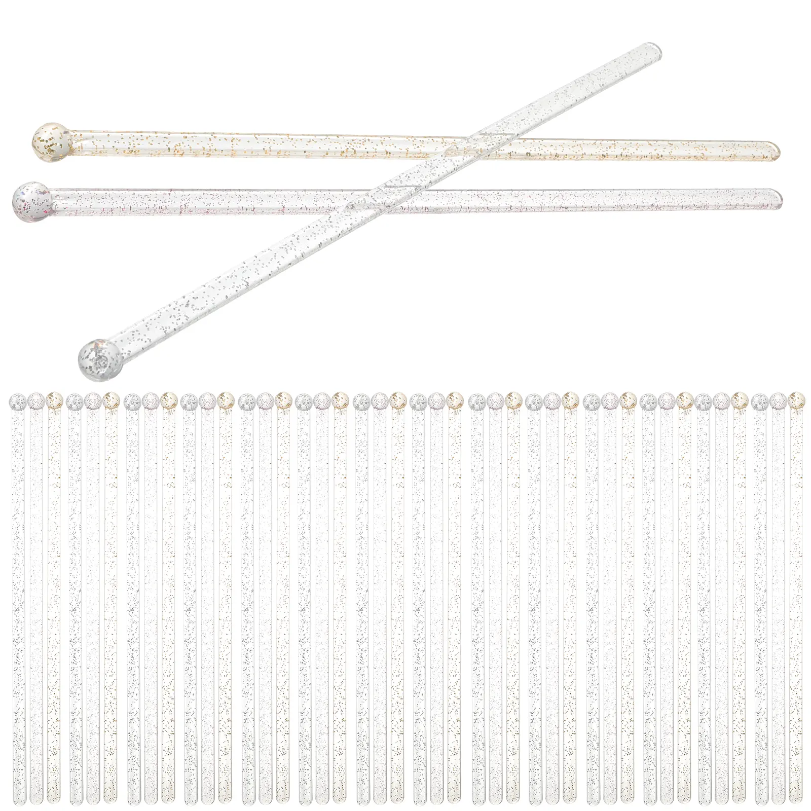 45pcs Cake Stick Stirrer Reusable Plastic Stirring Sticks Smooth Design for Coffee Cocktails Beverages Dessert Cup Party Drink