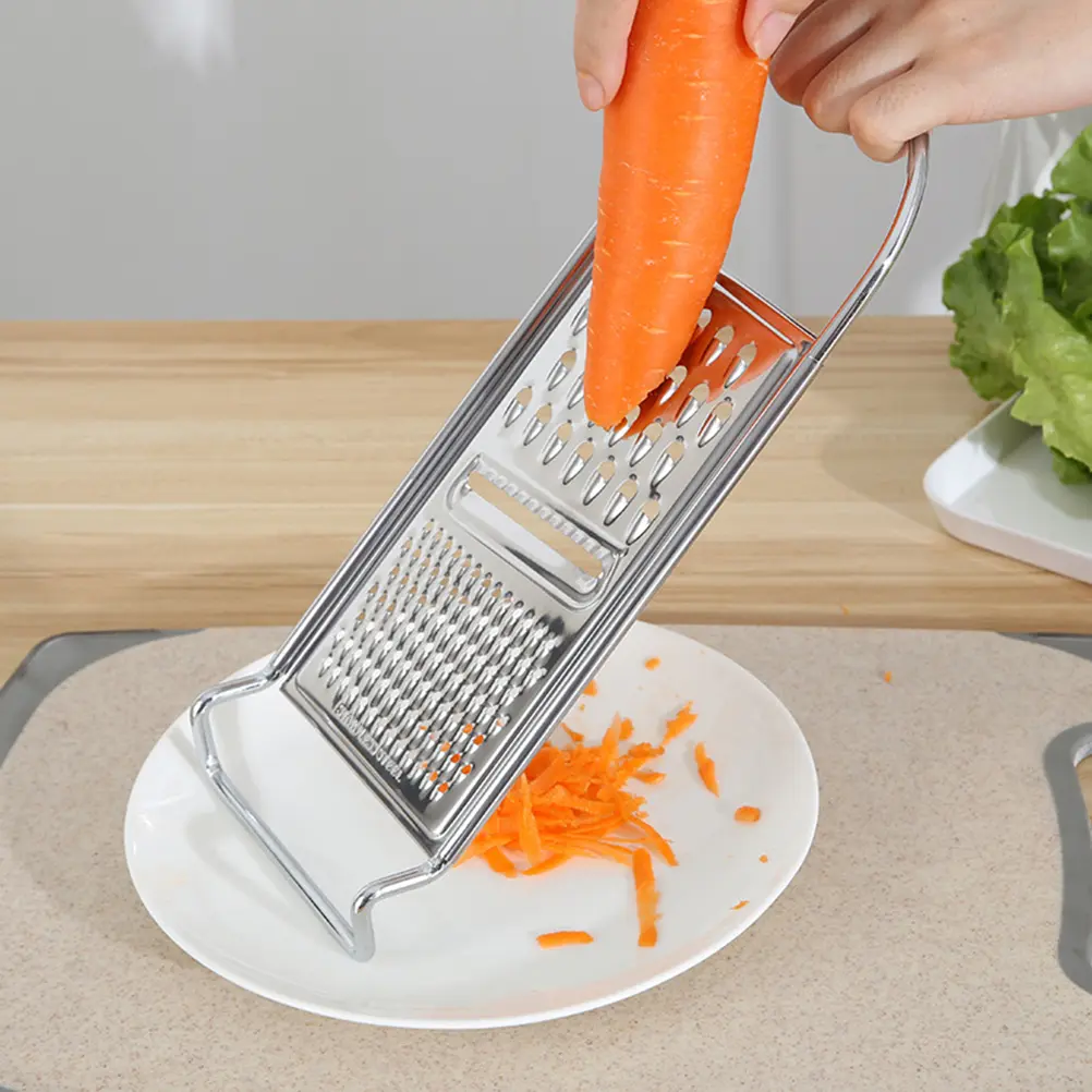 Stainless Steel Grater Vegetable Chopper Potato Slicer Silicone H Machine Kitchen Gadget Non Slip Easy Grip Protect