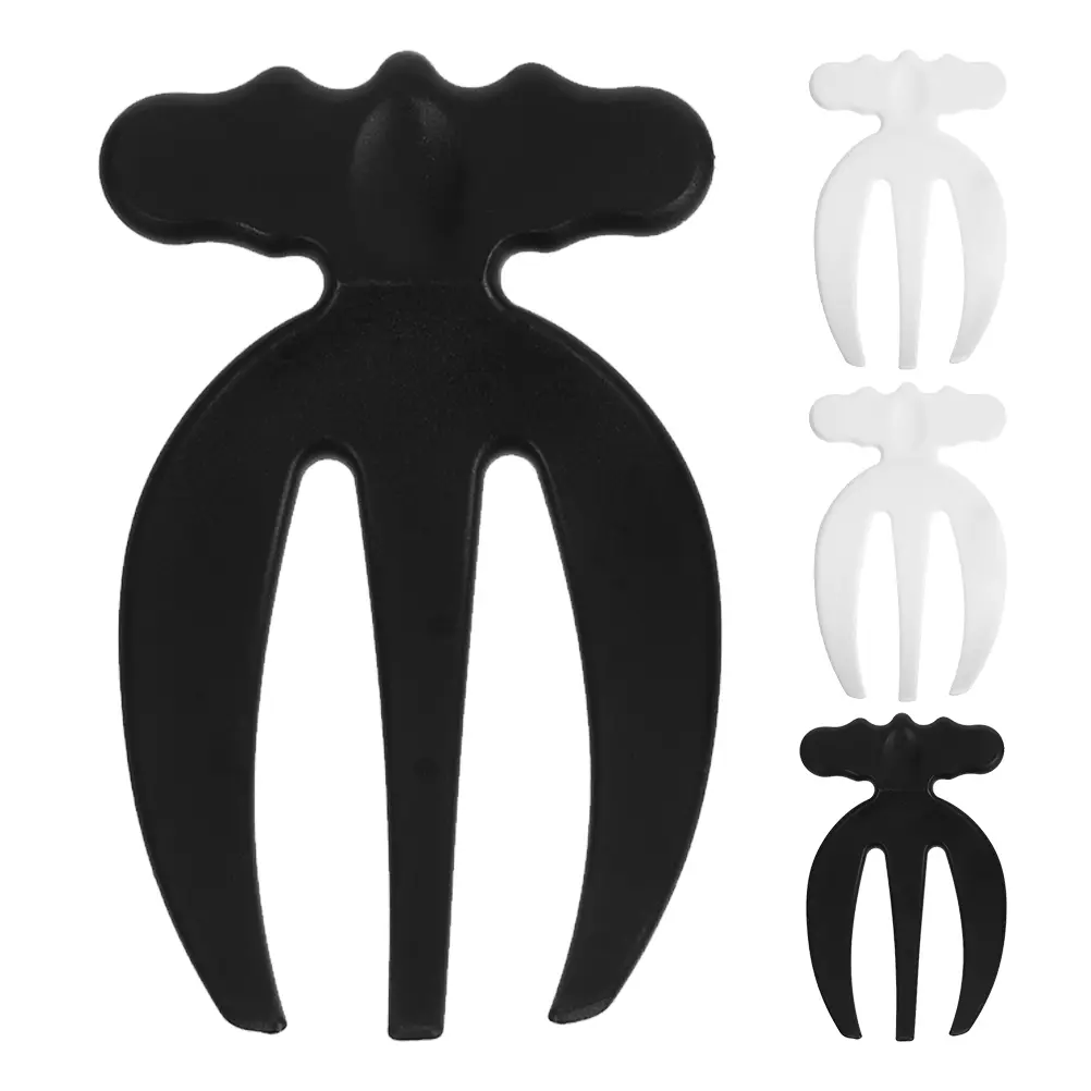 4pcs Salad Mixer Black 2 White 2 Vegetable Forks Server Claws Multifunctional Tableware Lunch Box Fruit Claw Salad Hands