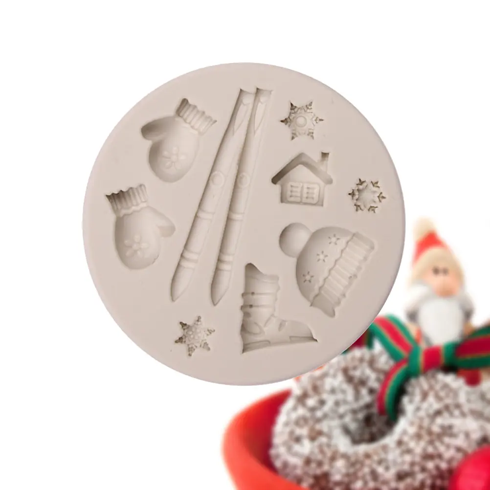 Christmas Decoration Cake Mold Silicone Baking DIY Non Toxic Tasteless Non Stick Fondant Molds Craft Chocolate Tools