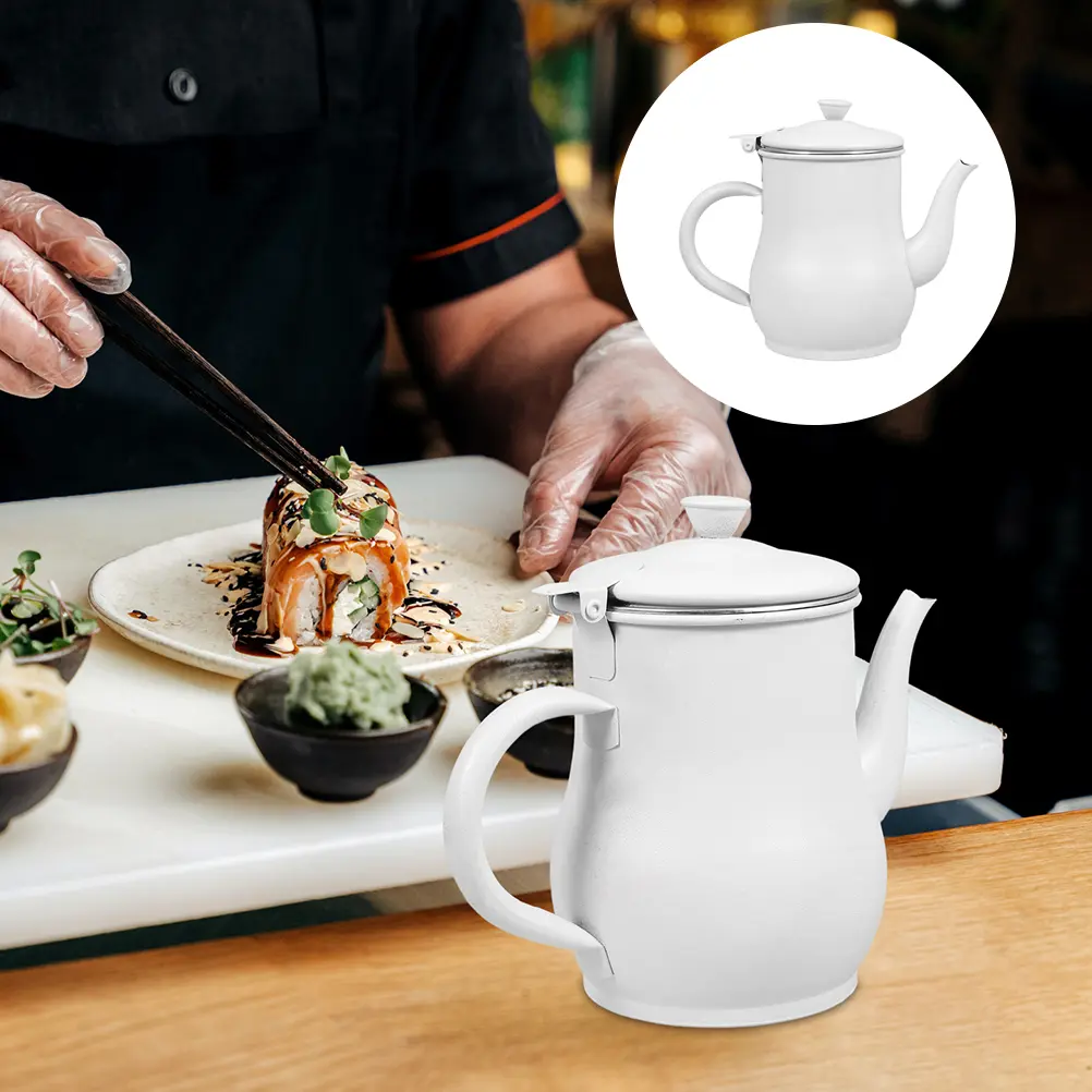 Reusable Oil Storage Tank Bacon Grease Container with Strainer Glass Filtered Jug