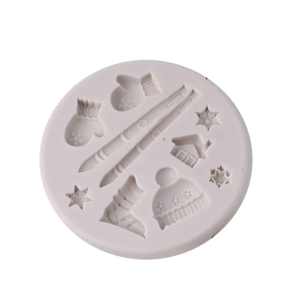 Christmas Decoration Cake Mold Silicone Baking DIY Non Toxic Tasteless Non Stick Fondant Molds Craft Chocolate Tools