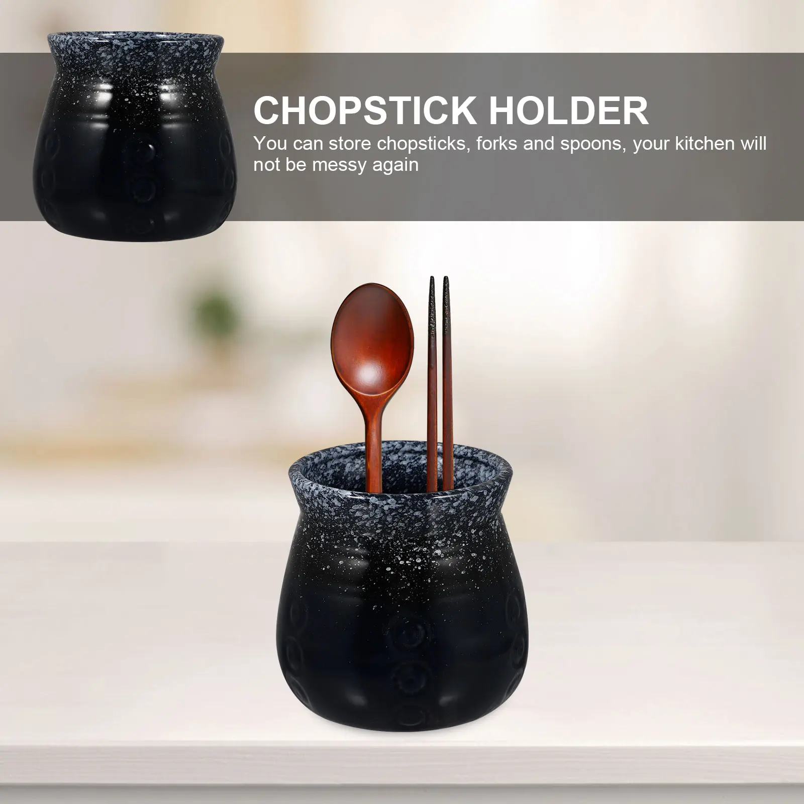 Ceramic Chopstick Holder Cutlery Kitchen ganizer Multipurpose Tableware Tool Storage ContainerVintage Japanese Style