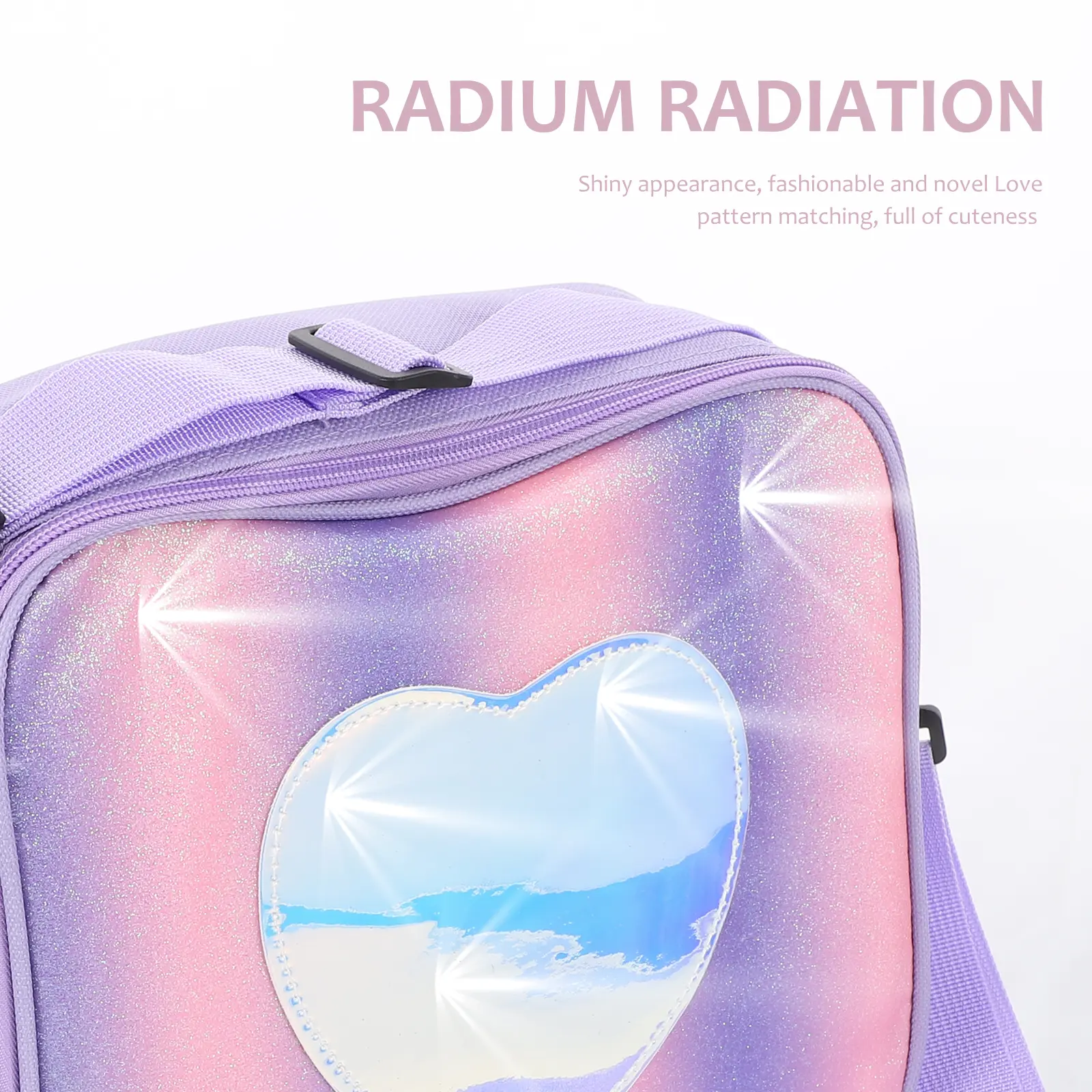 Insulated Lunch Bag Washable Travel Laser Picnic for Outdoor Polyester Girl Reusable Bags