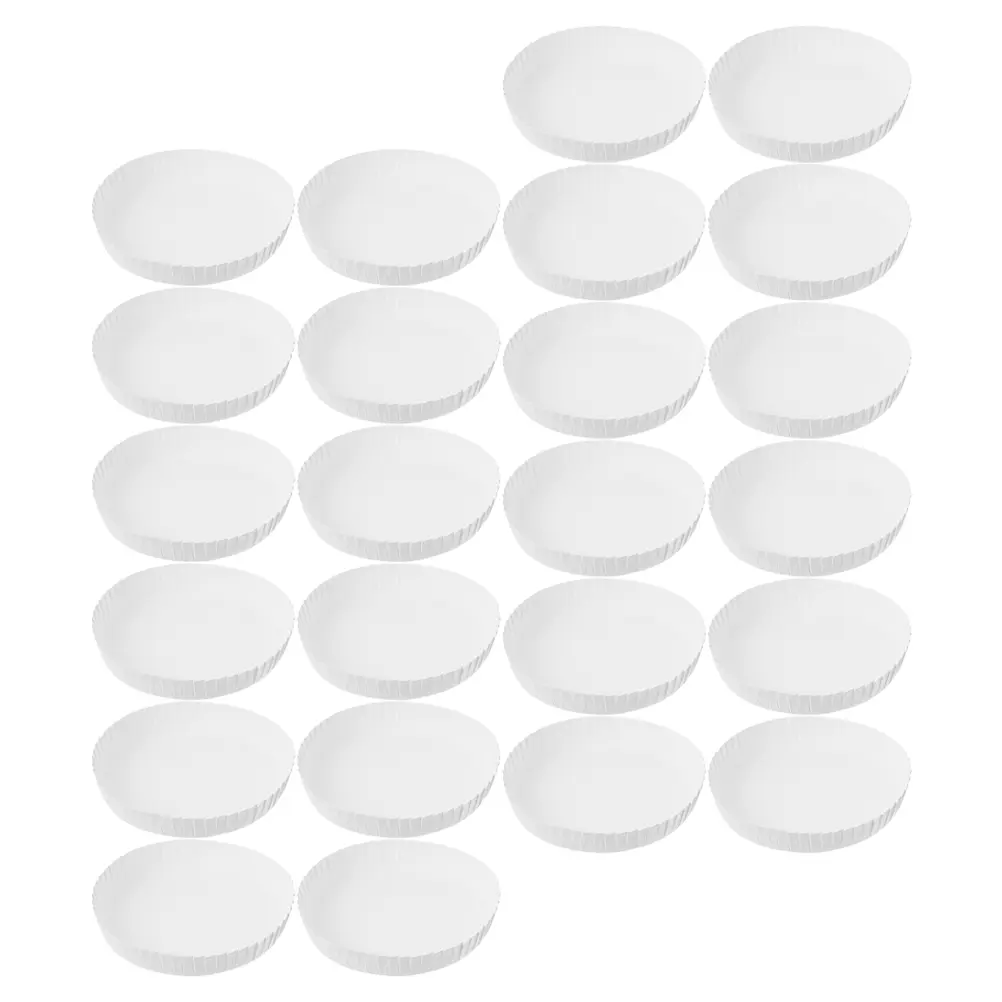 200pcs Disposable Paper Cup Lids Safe White Covers 85mm One Time Use Travel Bar KTV Restaurant Kitchen Bar Supplies