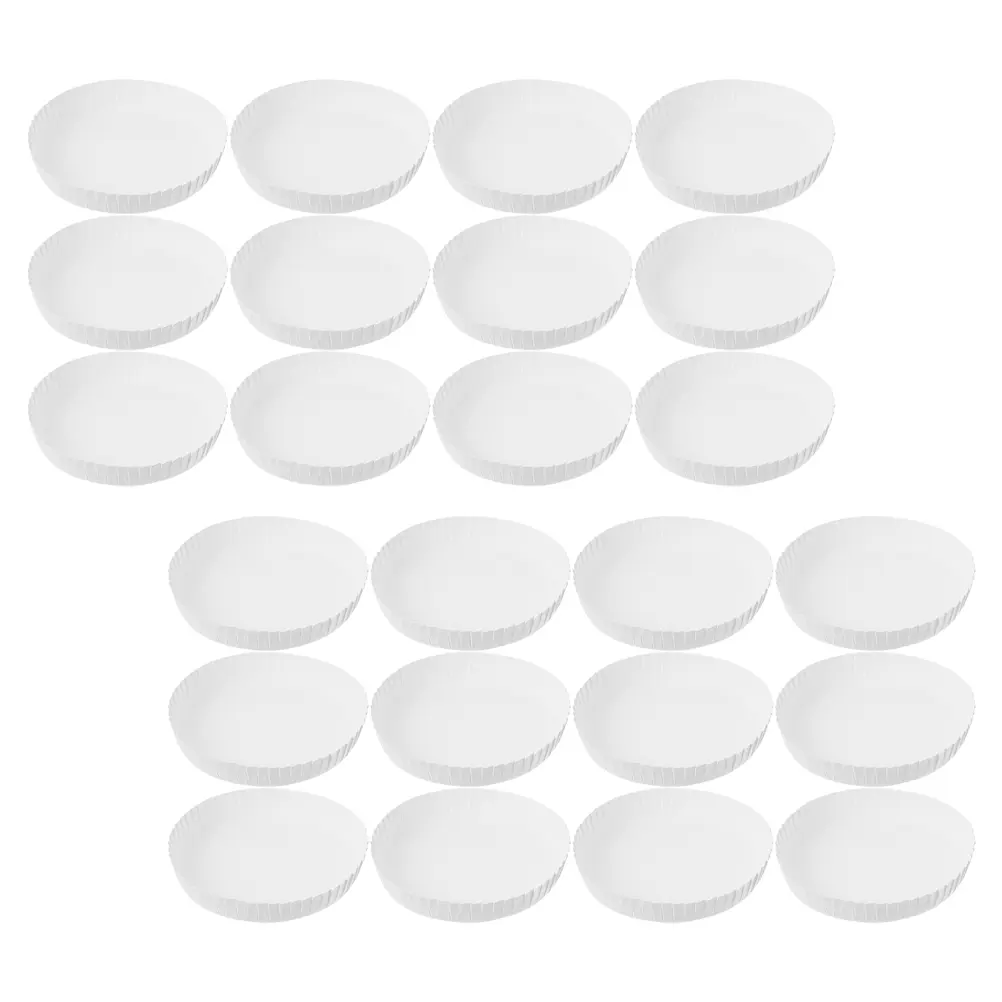 200pcs Disposable Paper Cup Lids Safe White Covers 85mm One Time Use Travel Bar KTV Restaurant Kitchen Bar Supplies