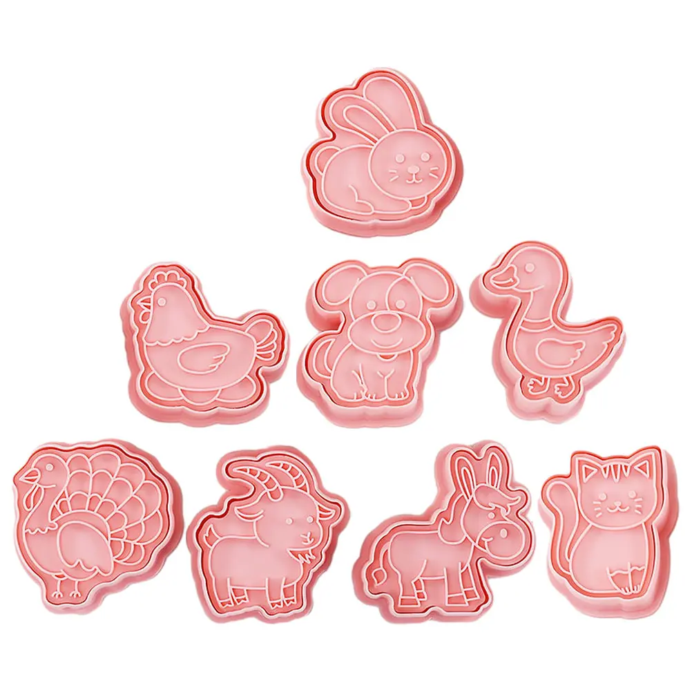 Animal Biscuits Mold Cookie for Baking Cookies Dinosaur Shaped Reusable PP Smooth Various Patterns Interesting Design