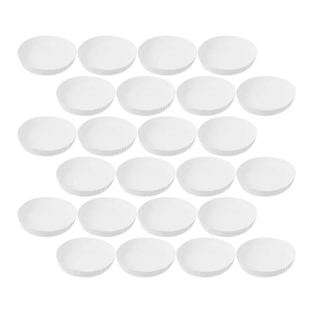 200pcs Disposable Paper Cup Lids Safe White Covers 85mm One Time Use Travel Bar KTV Restaurant Kitchen Bar Supplies
