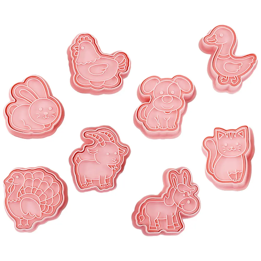 Animal Biscuits Mold Cookie for Baking Cookies Dinosaur Shaped Reusable PP Smooth Various Patterns Interesting Design