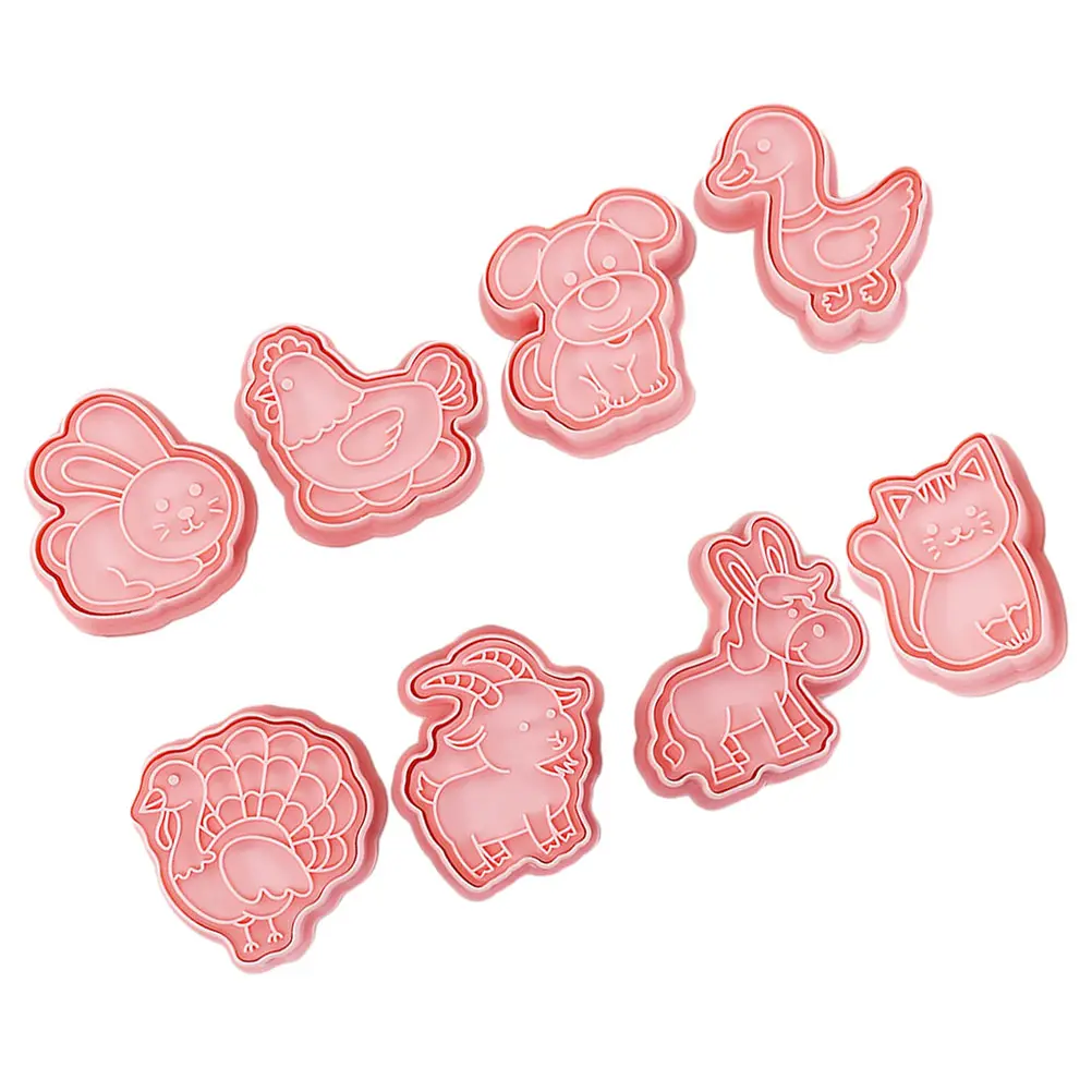 Animal Biscuits Mold Cookie for Baking Cookies Dinosaur Shaped Reusable PP Smooth Various Patterns Interesting Design