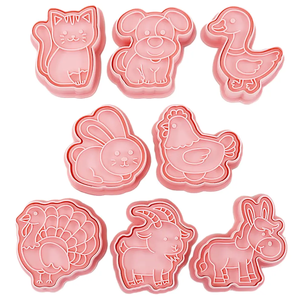 Animal Biscuits Mold Cookie for Baking Cookies Dinosaur Shaped Reusable PP Smooth Various Patterns Interesting Design