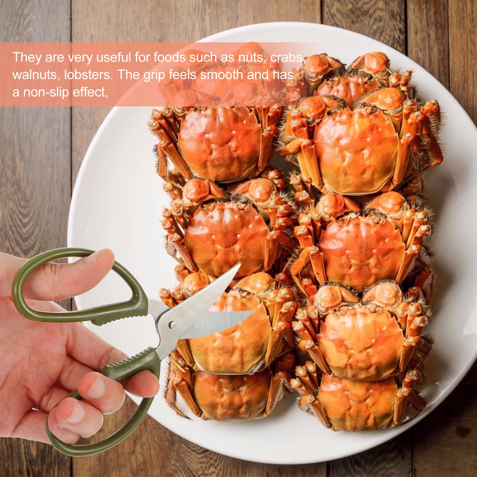 8 Pcs Crab Claw Opener Eating Tool Set Shrimp Peel Tools Small Claws Black Stainless Steel Seafood Crackers Lobster Shellers