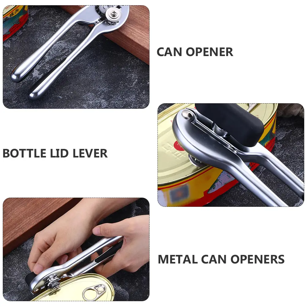 Multifunctional Can Opener Lightweight Kitchen Openers Small Multipurpose Remover Stainless Steel Metal Easy to Use