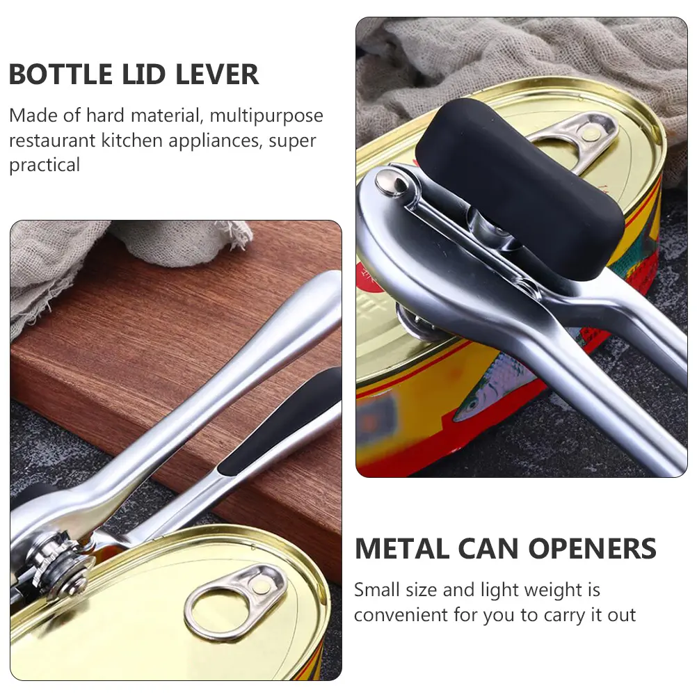 Multifunctional Can Opener Lightweight Kitchen Openers Small Multipurpose Remover Stainless Steel Metal Easy to Use