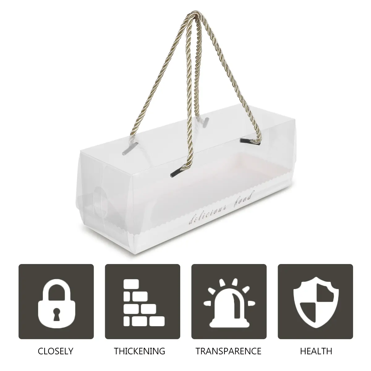 10 Pcs Baking Cake Packaging Box Dessert Container Food Packing Boxes Disposable