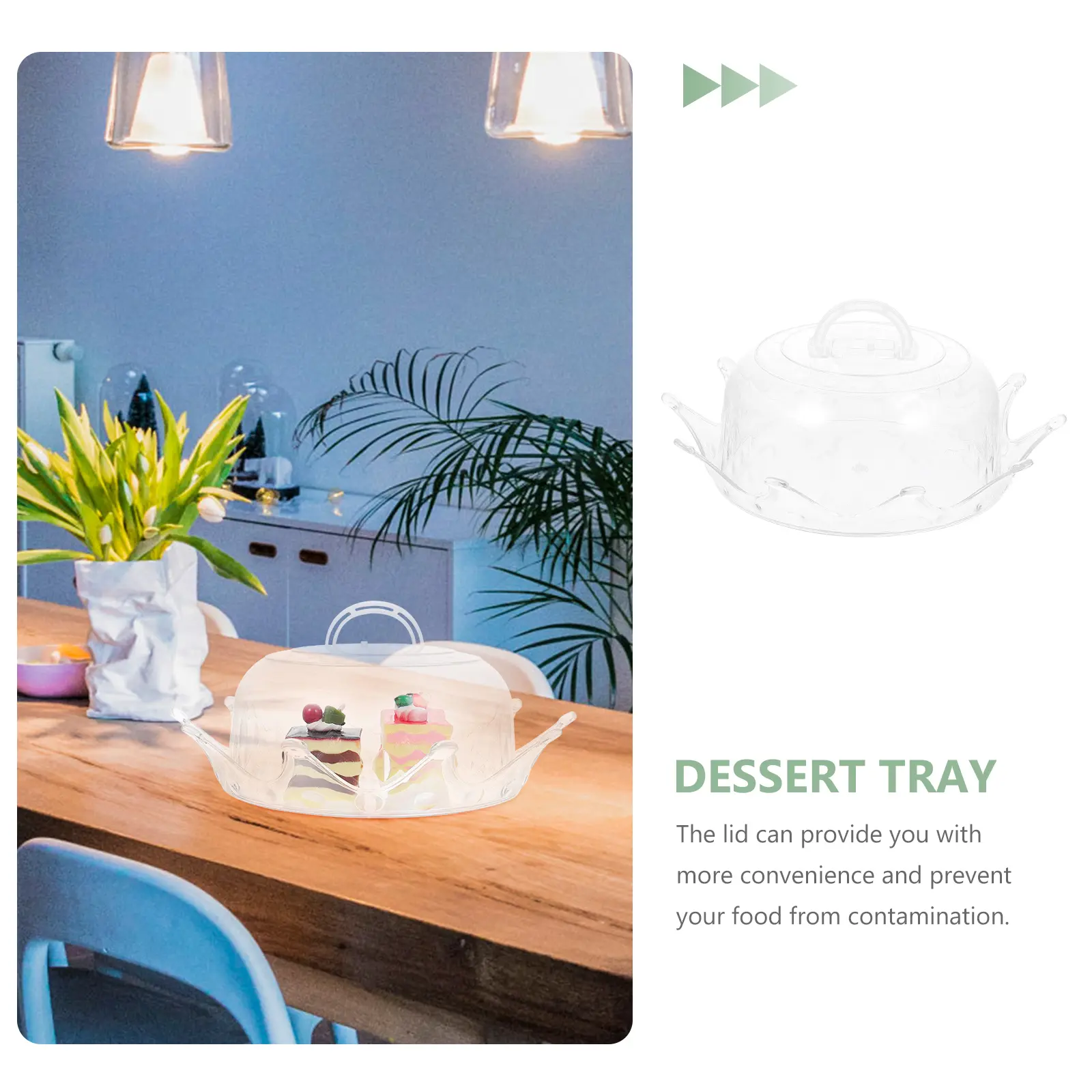 Transparent Cake Transparent Cake St Dessert Tray Lid for Party Display Fresh Keeping Plastic Food Cover St Bracket Holder