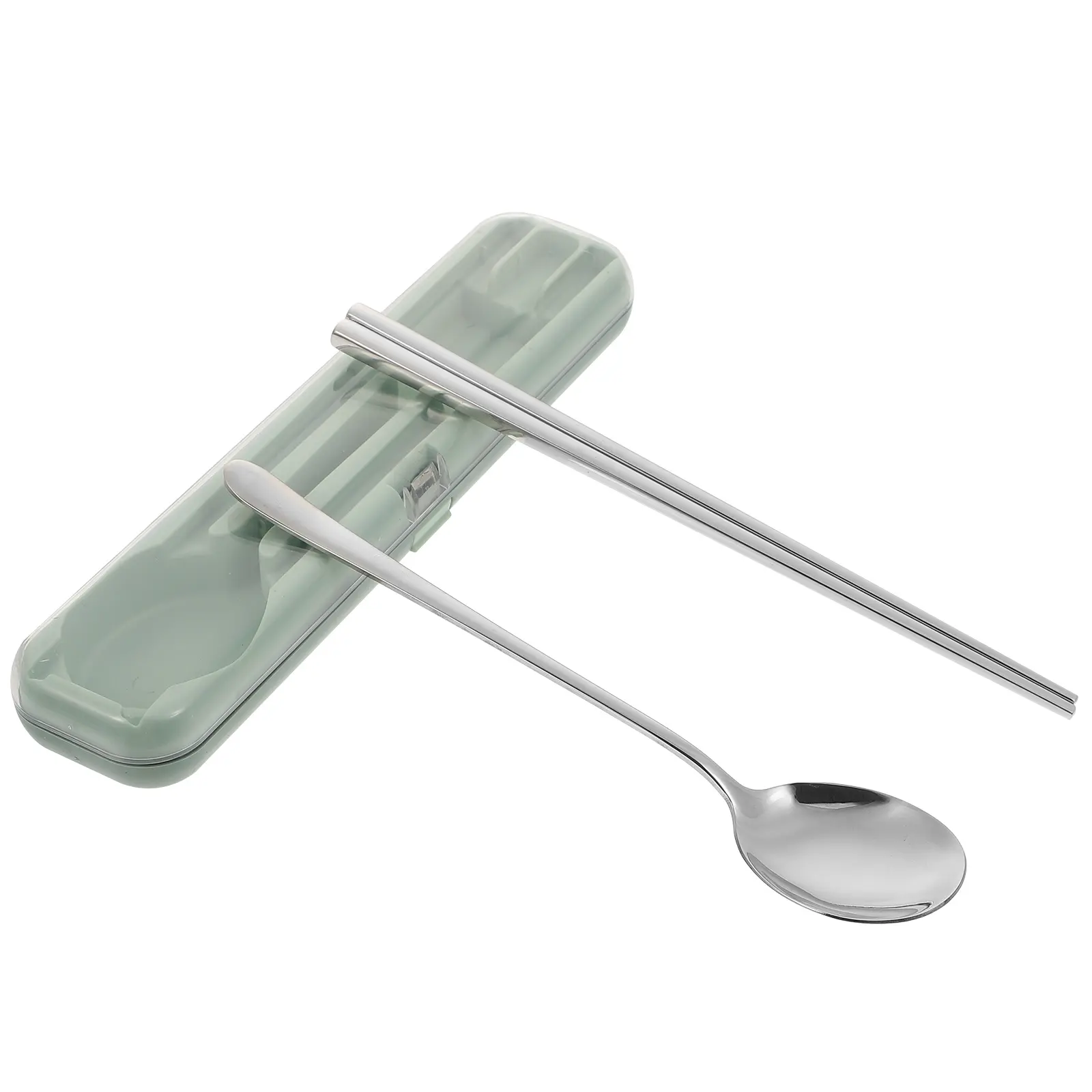 Stainless Steel Cutlery Set With Portable Chopsticks Spoon Designed For Easy Cleaning