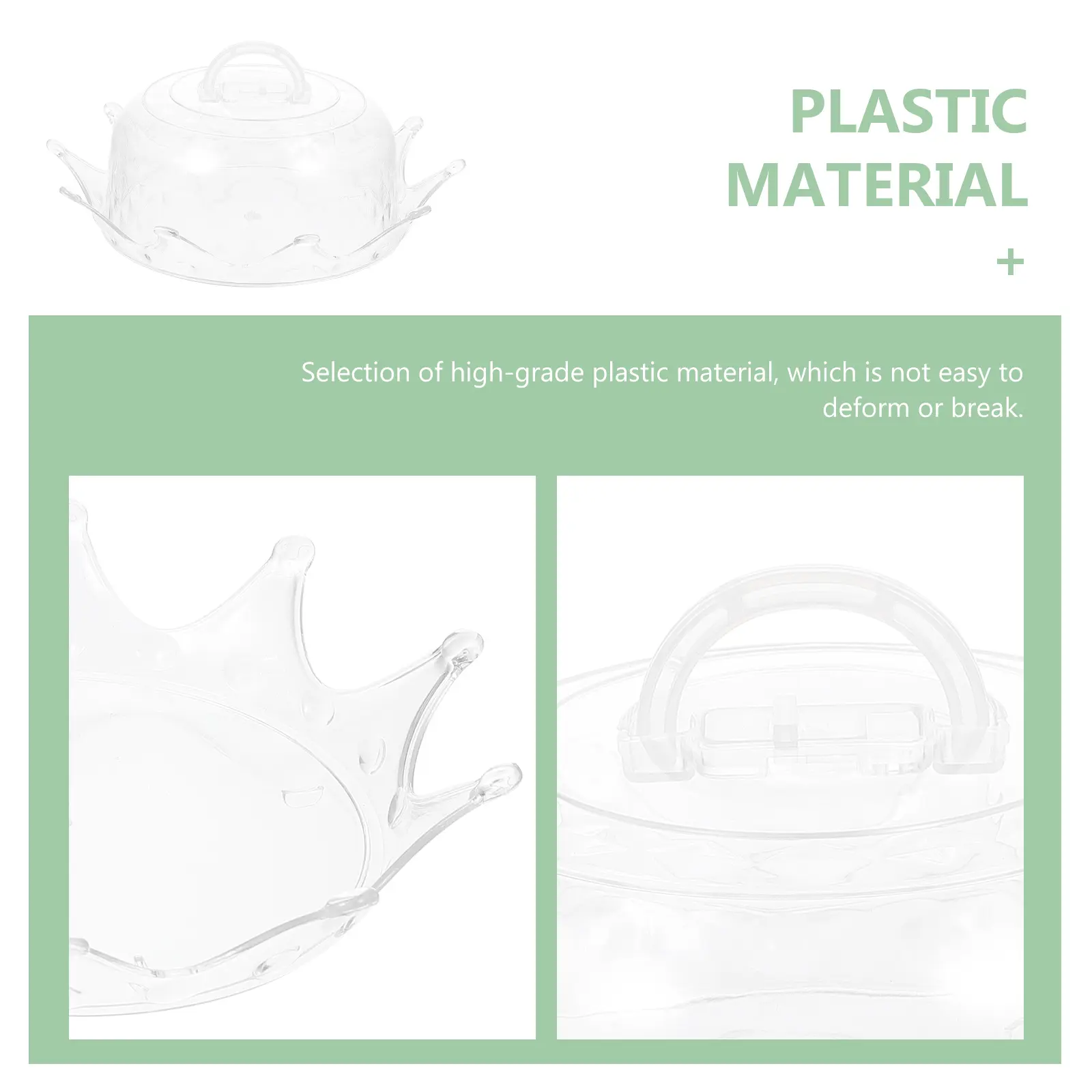 Transparent Cake Transparent Cake St Dessert Tray Lid for Party Display Fresh Keeping Plastic Food Cover St Bracket Holder