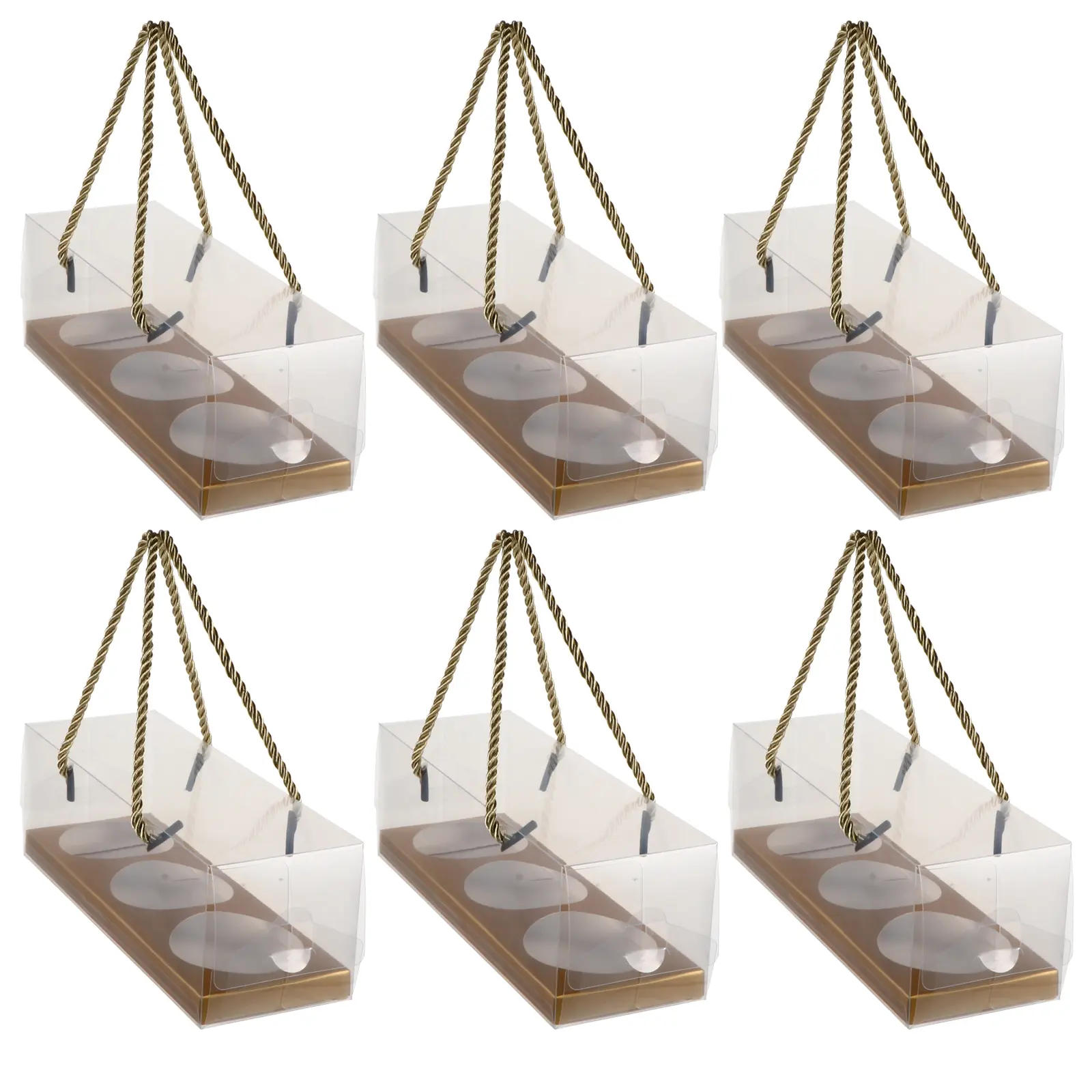 10pcs Egg Yolk Boxes PET Transparent Cake Packaging Dessert Wrapping Bakery Containers White Lid Box Treat Cases
