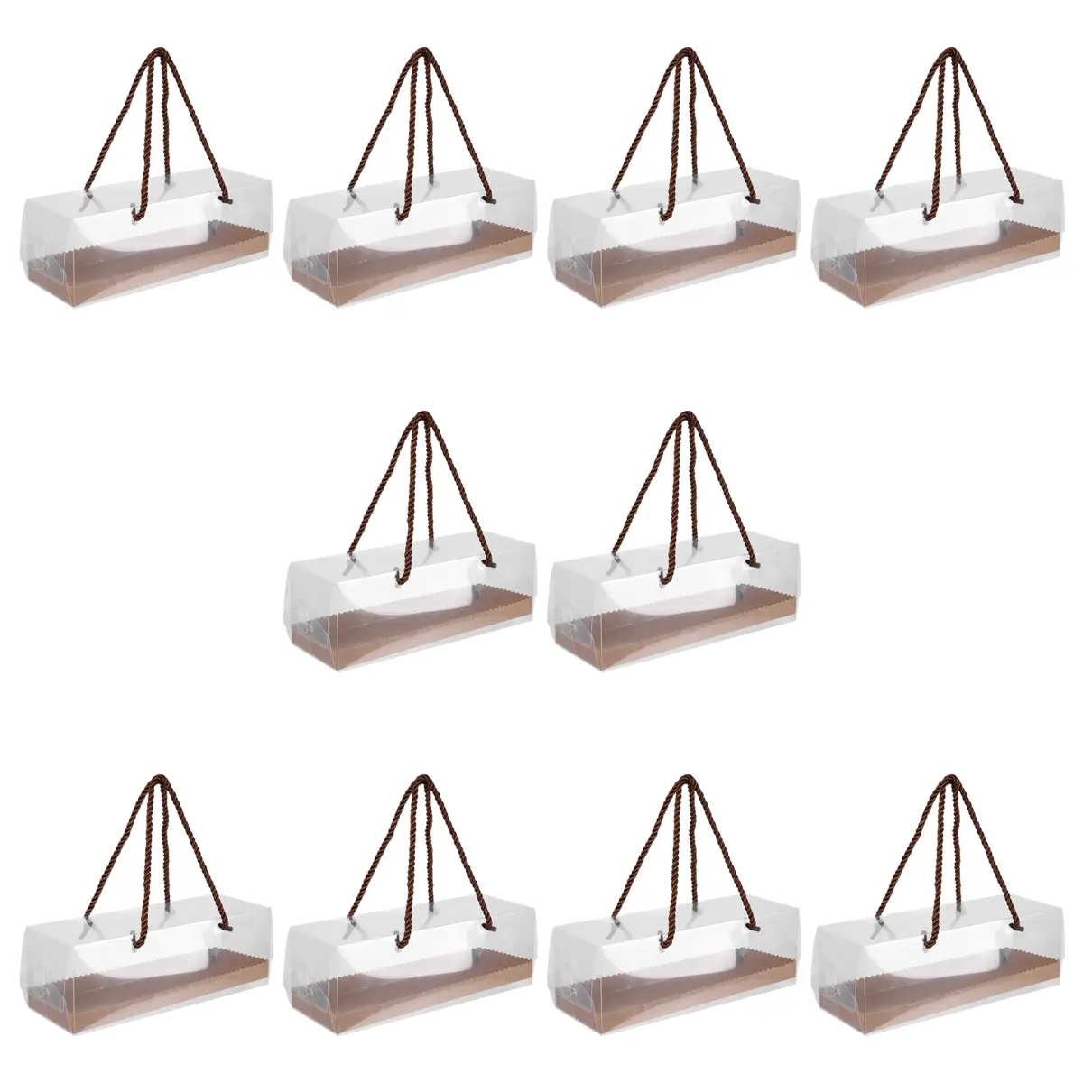 10pcs Cake Food Grade Material Dessert Cake Dessert Container Box Containers Lightweight Standard Size Birthday Party