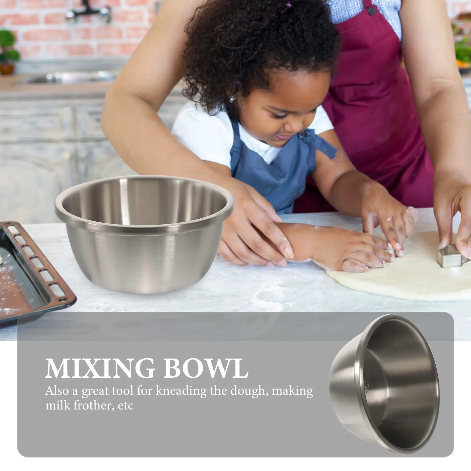 Stainless Steel Vegetable Basin Washing Bowl Salad Mixing Metal Bowl Fruit Container Easy Clean Thick Design Uniform