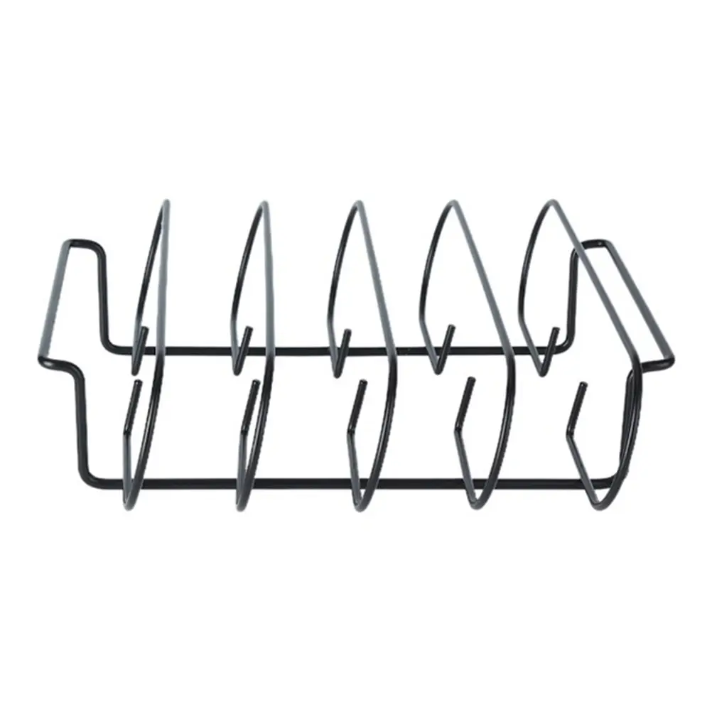 1pc Portable BBQ Rib Rack Grilling Tool Lightweight Durable For Home Picnic Barbecue Steaks Roasting Smoking Baskets Outdoor