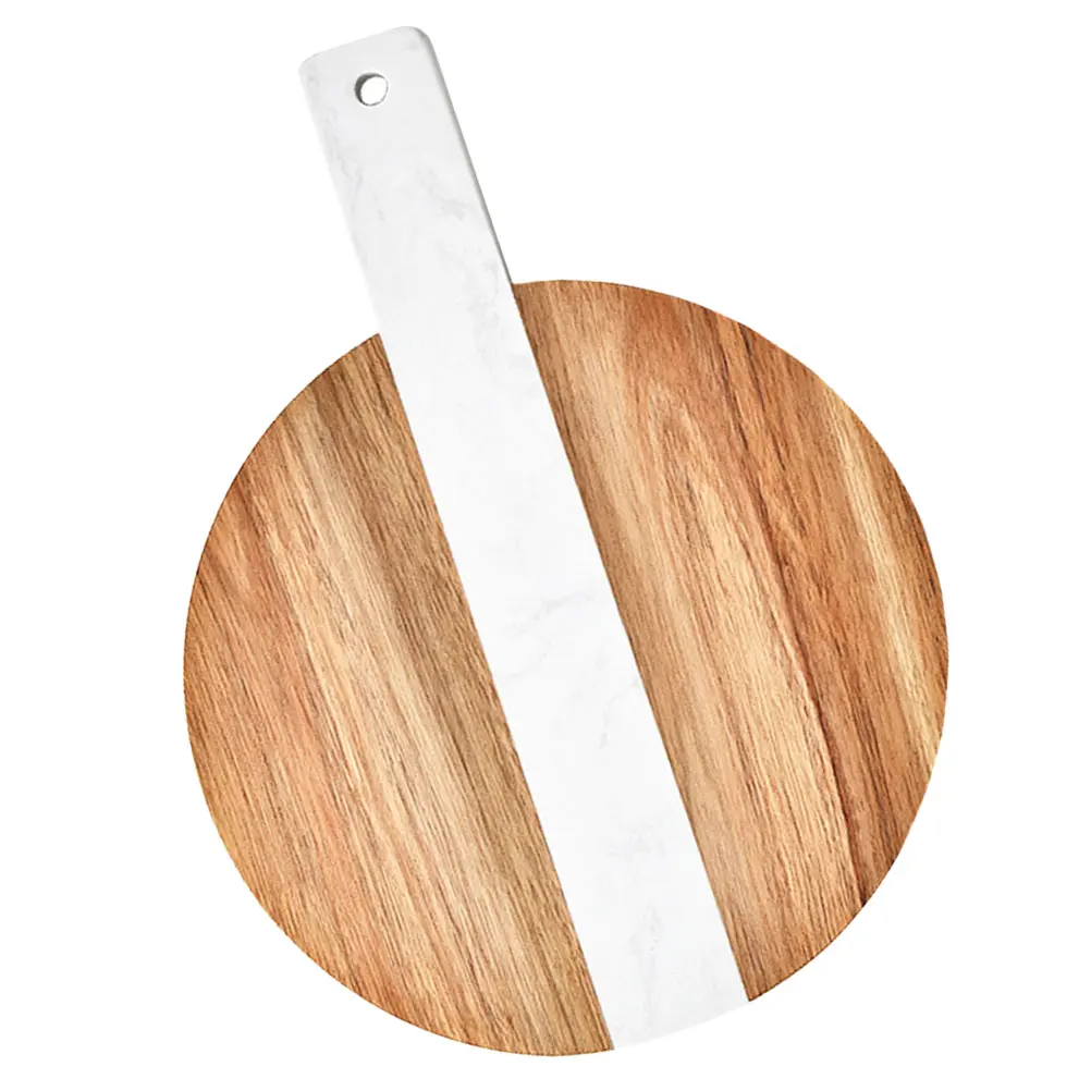 Marble Spliced Wooden Cutting Board Nordic Style Anti Cracking Bread H Design Household Fruit Slicing chopping