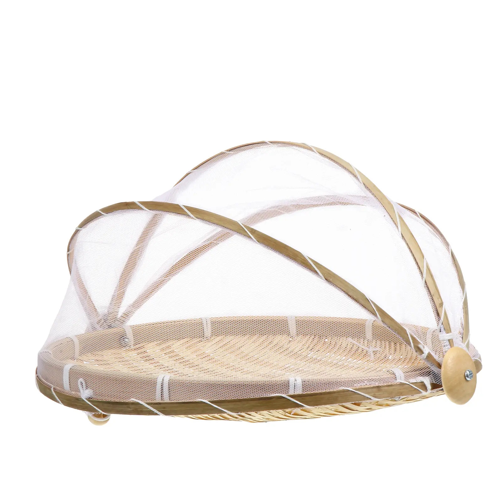 Bamboo Storage Basket Dustproof Food Container Woven Baskets Material Long Lasting Home Decor Style Practical
