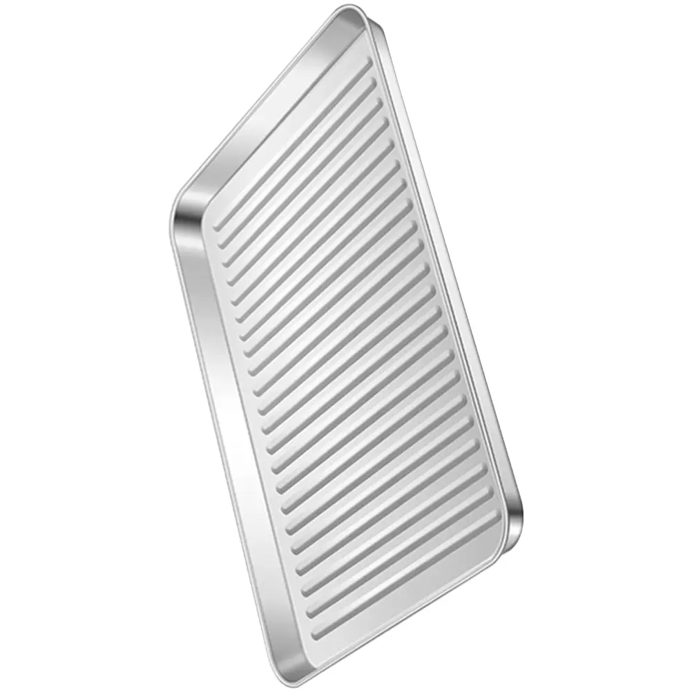 Stainless Steel Non Stick Kitchen Bakeware Bread Baking Pan Bread Pizza Dumplings Plate Tray Large Capacity Easy Clean