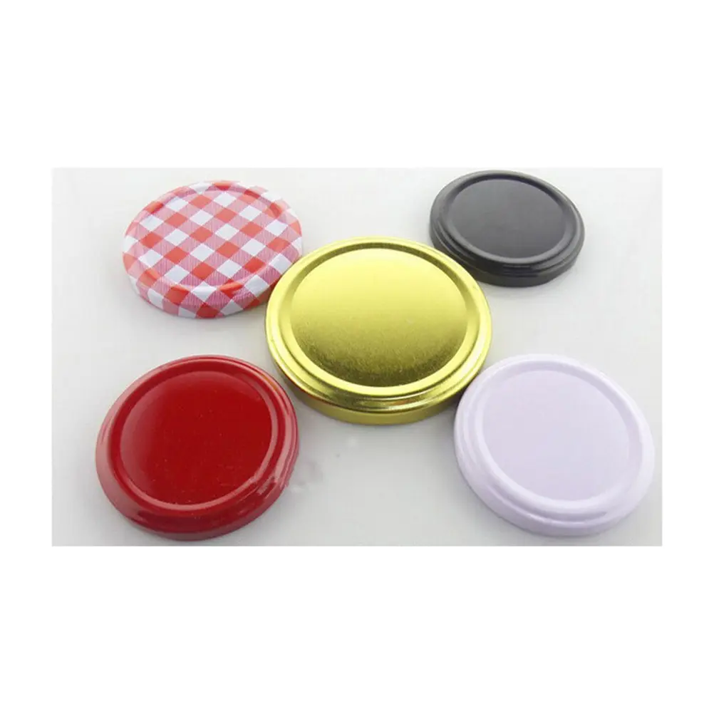 20 Pcs Sealing Lids Solid Leakproof Wide Jar Covers Glass Bottle Caps Metal Selaing Pearlescent Storage Containers