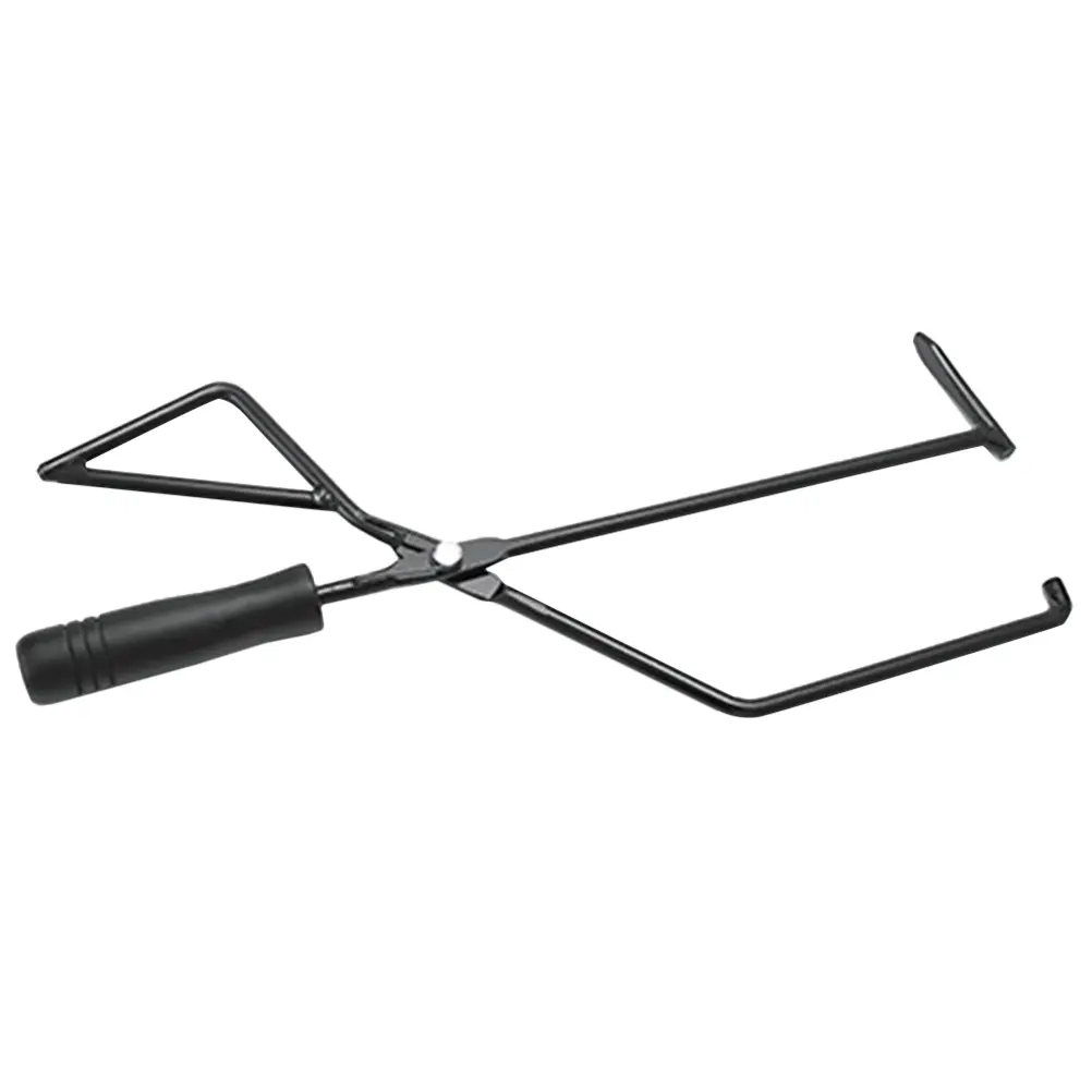 Carbon Clamping BBQ Tongs Campfire Collector Camping Barbecue Iron Picnic Accessory Beach Tool