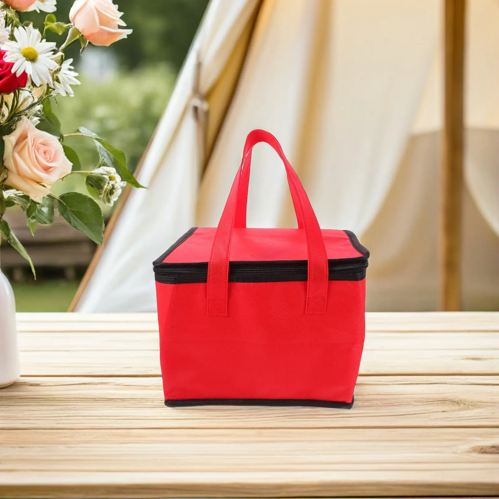 Insulated Food Delivery Bag Inch 27x27x20 Aluminum Foil Catering Bag for Hot Cold Food Pizza Seafood Cake Storage