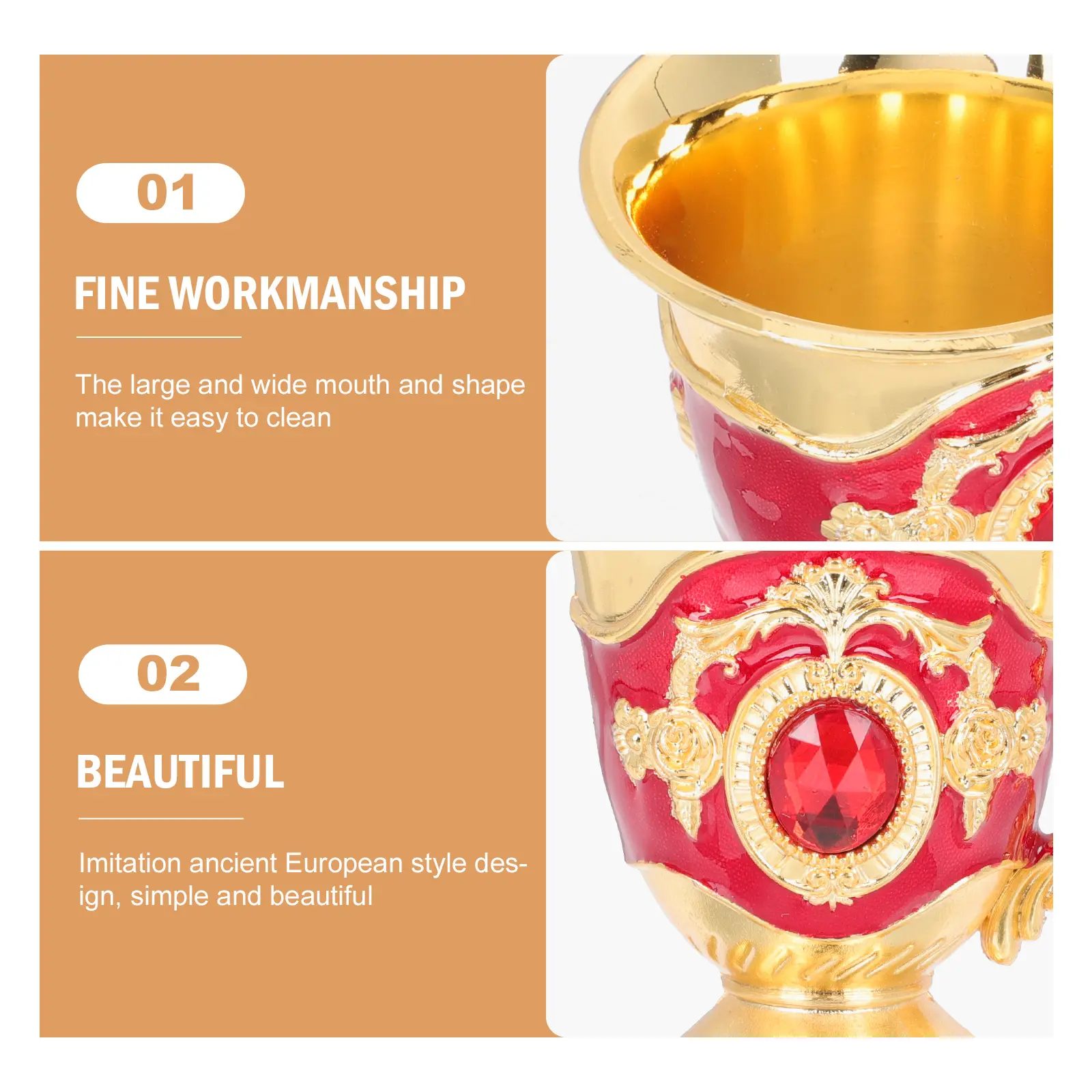 Stylish Metal Liquor Cup for Whiskey Tequila European Style Anti break Home Kitchenware Elegant Drink Container