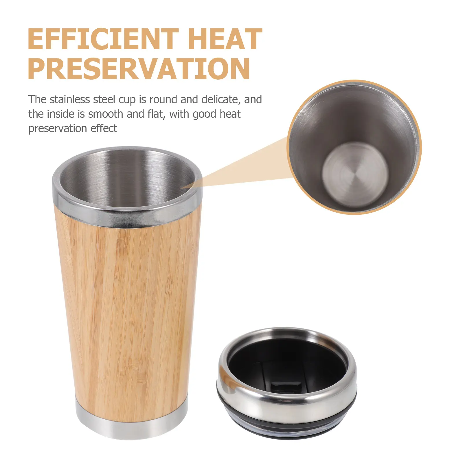 Stainless Steel Vacuum Insulated Cup Insulated Cup Portable Coffee Mug Leakproof Travel Bottle
