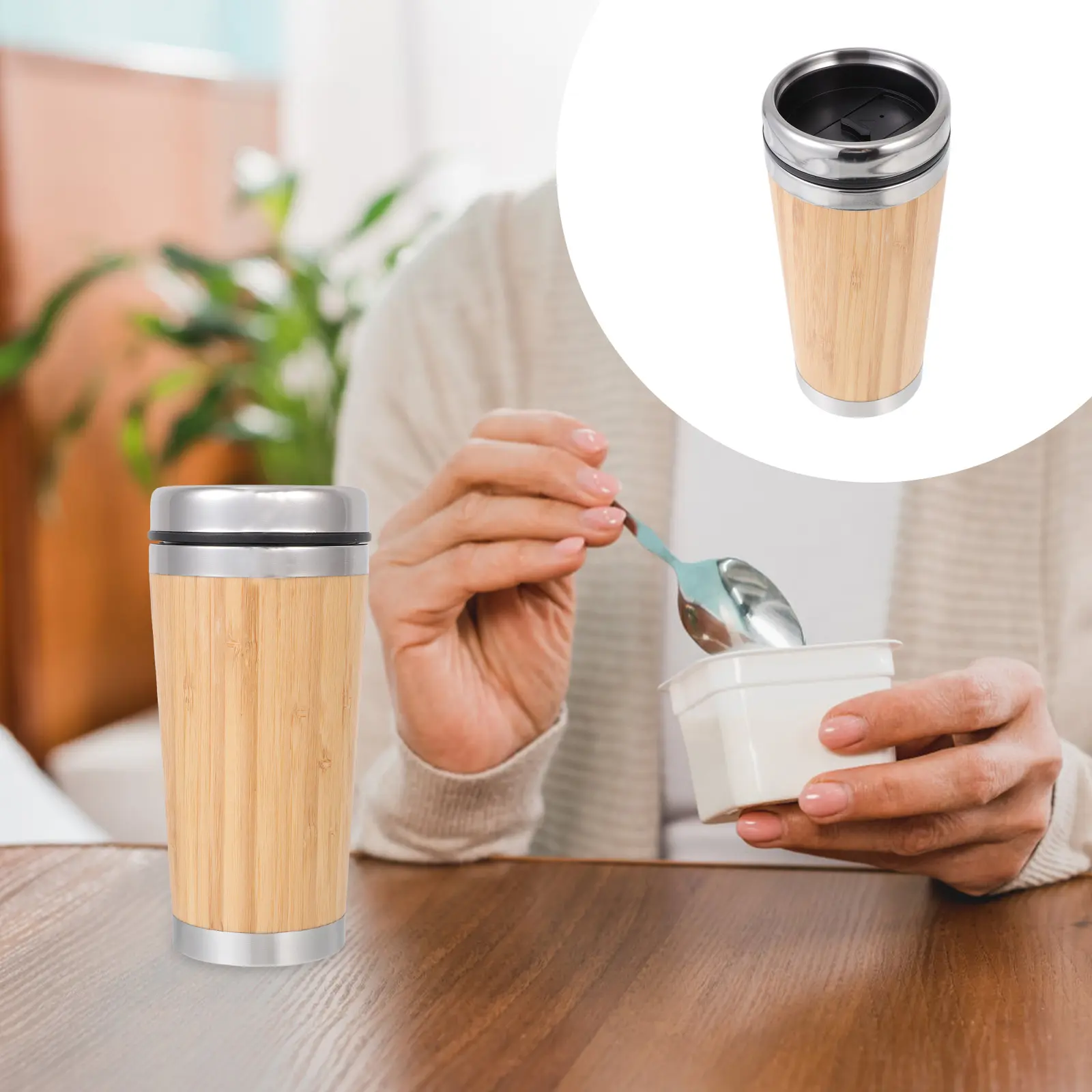 Stainless Steel Vacuum Insulated Cup Insulated Cup Portable Coffee Mug Leakproof Travel Bottle