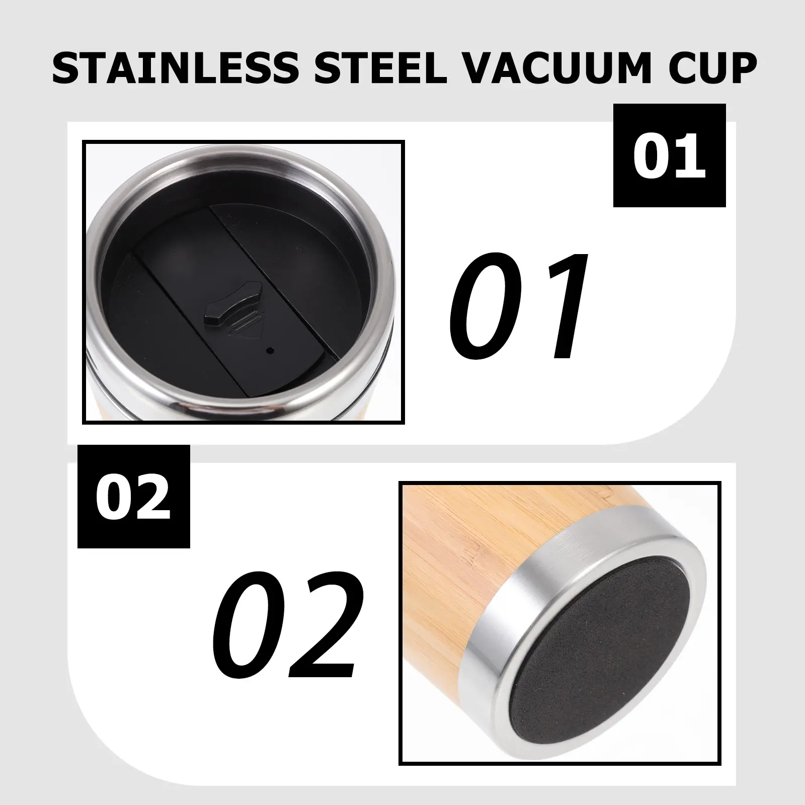 Stainless Steel Vacuum Insulated Cup Insulated Cup Portable Coffee Mug Leakproof Travel Bottle