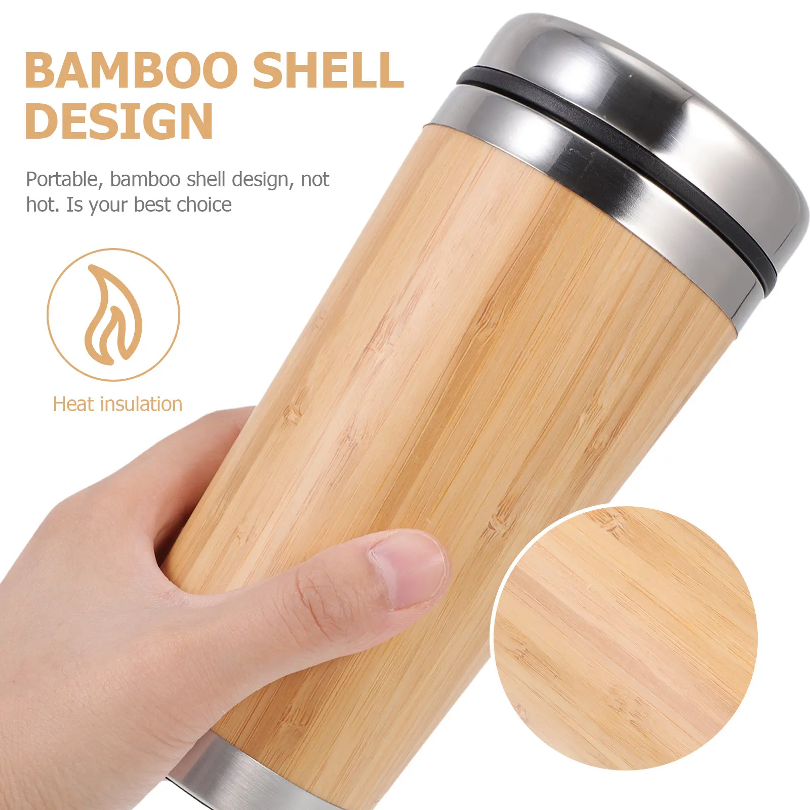 Stainless Steel Vacuum Insulated Cup Insulated Cup Portable Coffee Mug Leakproof Travel Bottle