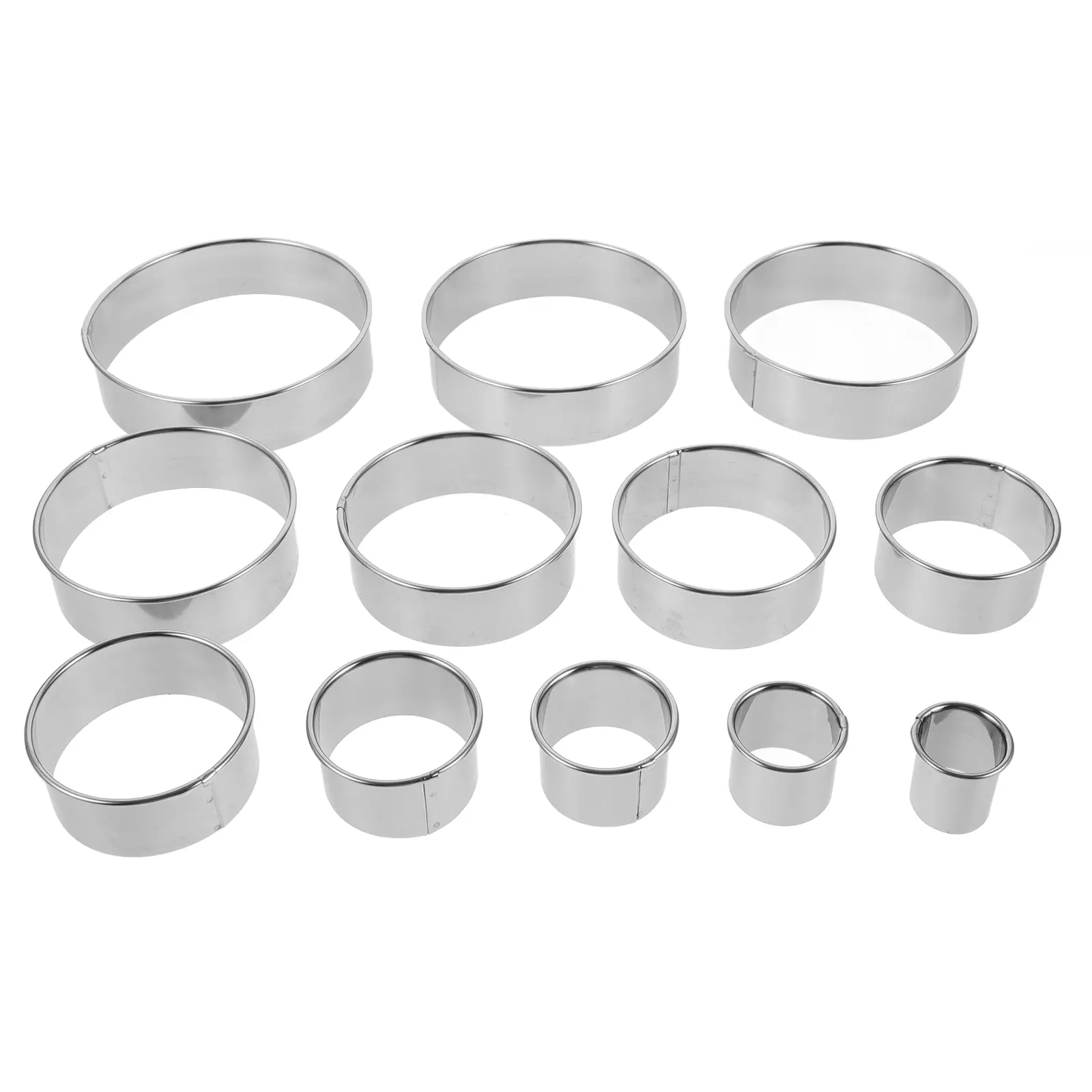 Stainless Steel Cake Mold Mousse Baking Ring Reusable Mini Tart Rings 304 Non Stick Easy Demould Round Baking Gadget DIY Tool