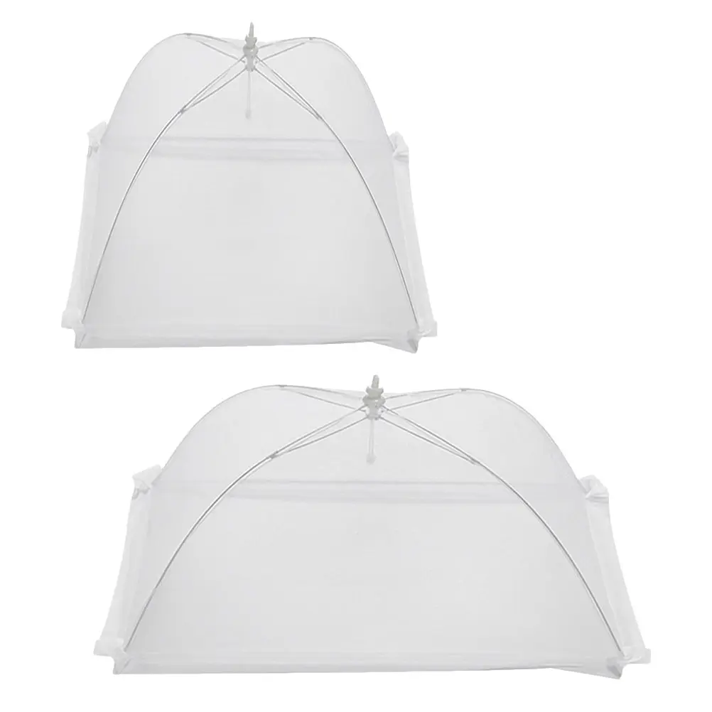 2pcs Food Cover Mesh Household Protector Tent for Kitchen Restaurant Proofing Umbrella Handle