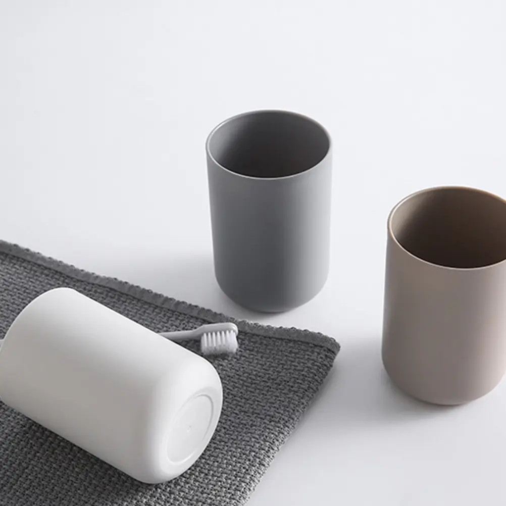 5 Pcs Electric Toothbrush Holder Solid Color Mouthwash Cup Brushing Cups Couples White Bathroom Accessories Tumbler Lovers