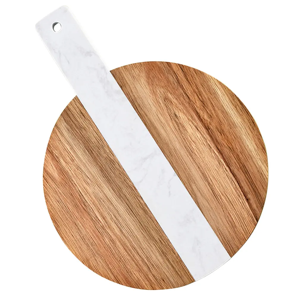 Marble Spliced Wooden Cutting Board Fruit Bread Steak Chopping Boards H held Double Sided Anti Cracking