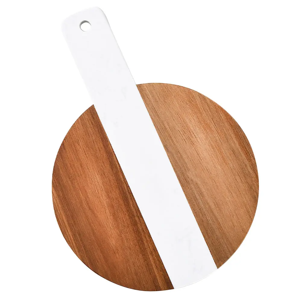 Marble Spliced Wooden Cutting Board Fruit Bread Steak Chopping Boards H held Double Sided Anti Cracking