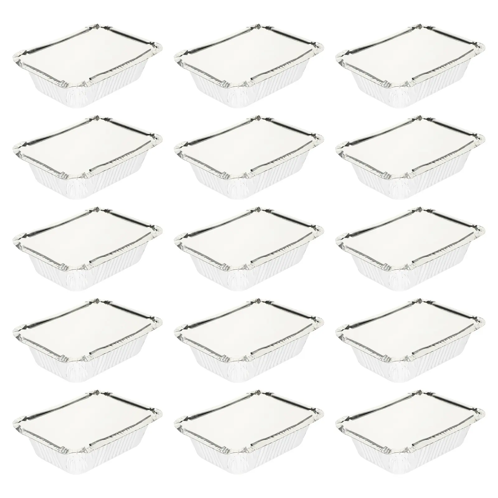 125pcs Tin Foil Boxes BBQ Containers High Temp Resistant Oven Air Fryer Compatible Household Food Storage Picnic Camping
