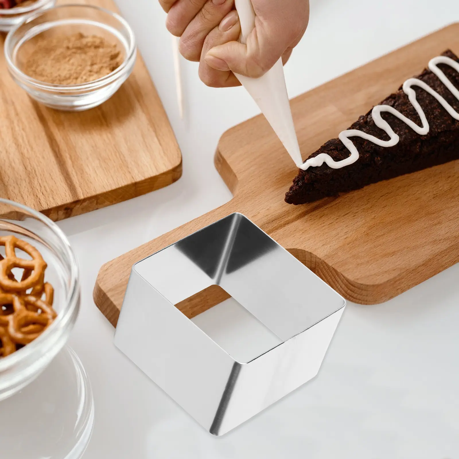 Stainless Steel Mold Ring Mousse Mould Mousse Oval Cutters Baking Pastry Reusable NonStick Storage DIY Cooking