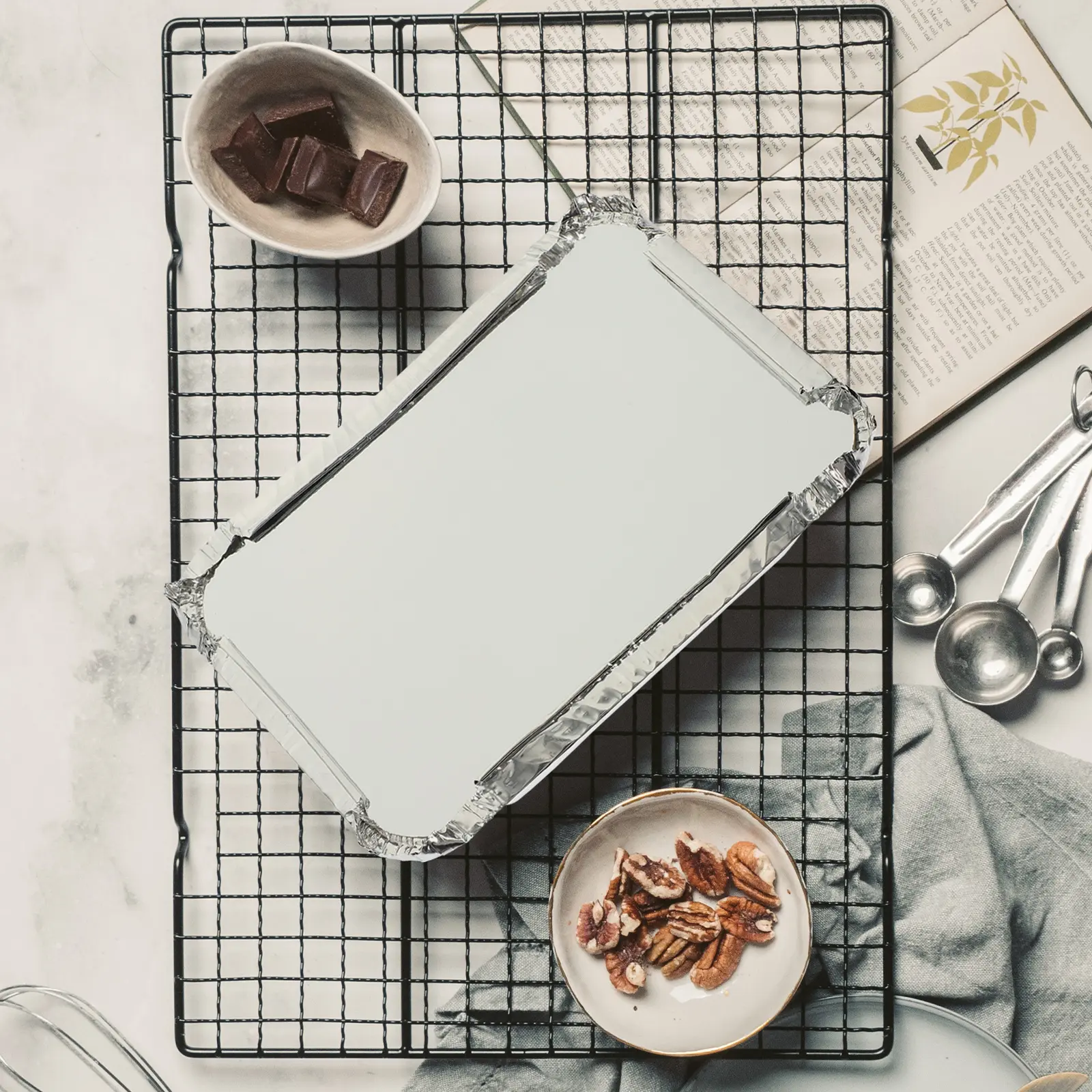 125pcs Tin Foil Boxes BBQ Containers High Temp Resistant Oven Air Fryer Compatible Household Food Storage Picnic Camping