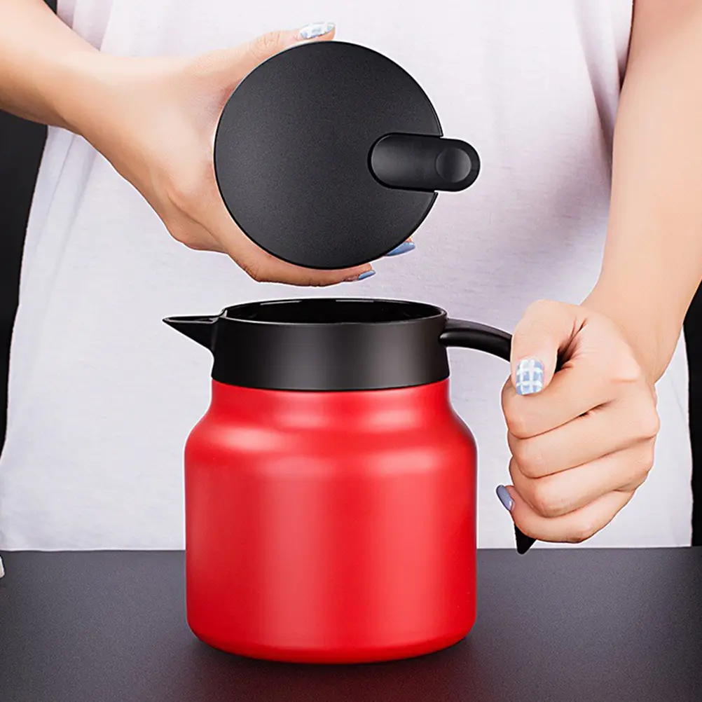 Stainless Steel Pot Double Walled Vacuum Insulation Kettle Hot Water Kitchen Supply Tea Coffee